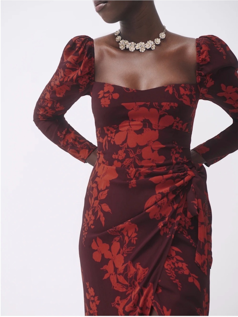 Reformation | Theo Floral Midi Dress in Divina, 4 NWT